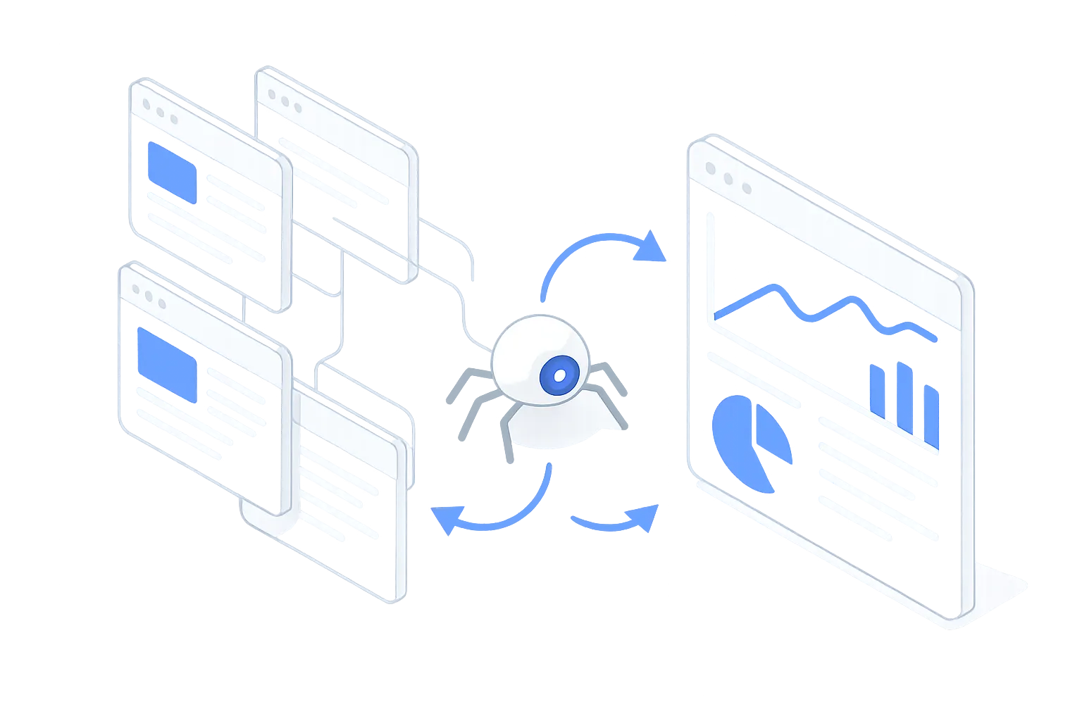 Placeholder: visualisatie van de crawl flow in SEO Launch Pad