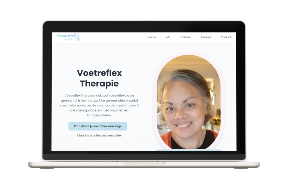 Nieuwe website Momentzz Voetreflex website mockup